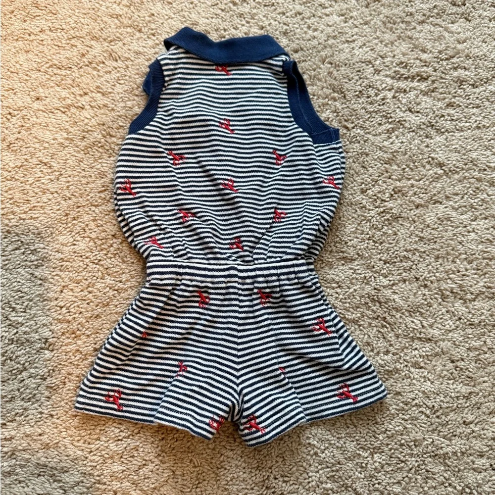 Ralph Lauren Blue and White Striped Polo